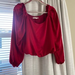 Red Satin Lush Top